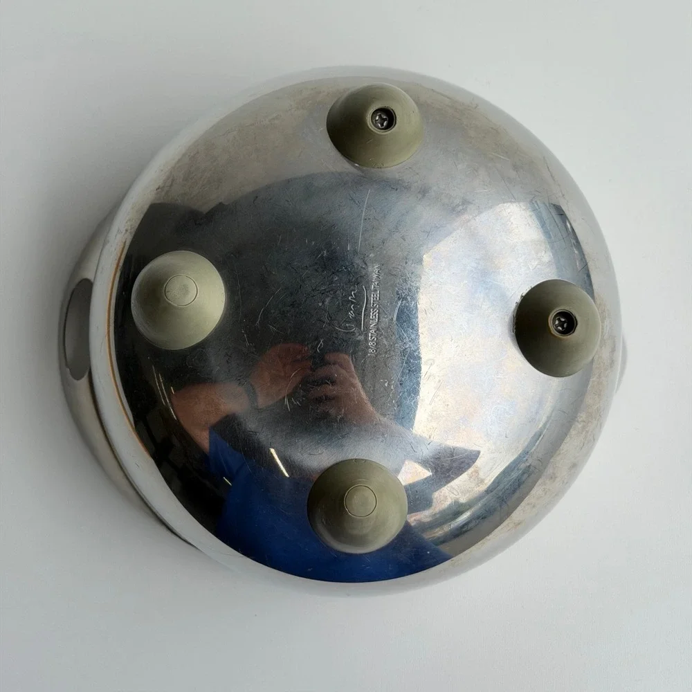 Vintage 1985 Michael Graves Design‎ Stainless Steel Footed Mixing Bowl Italian